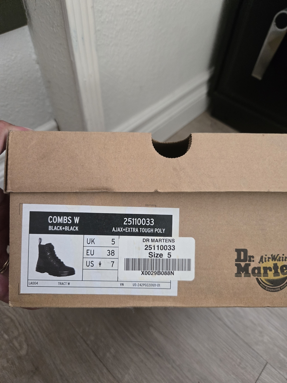 Dr. Martens Black Combs W Combat Boots